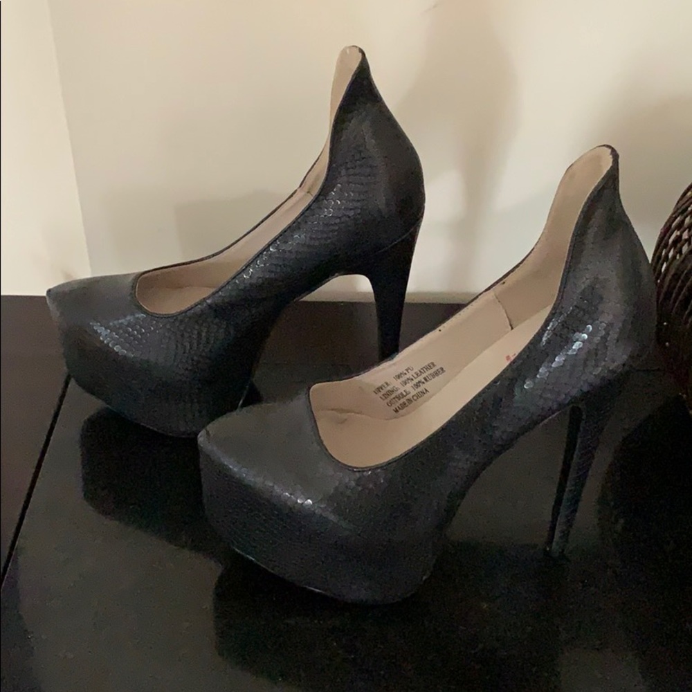 High heeled platforms